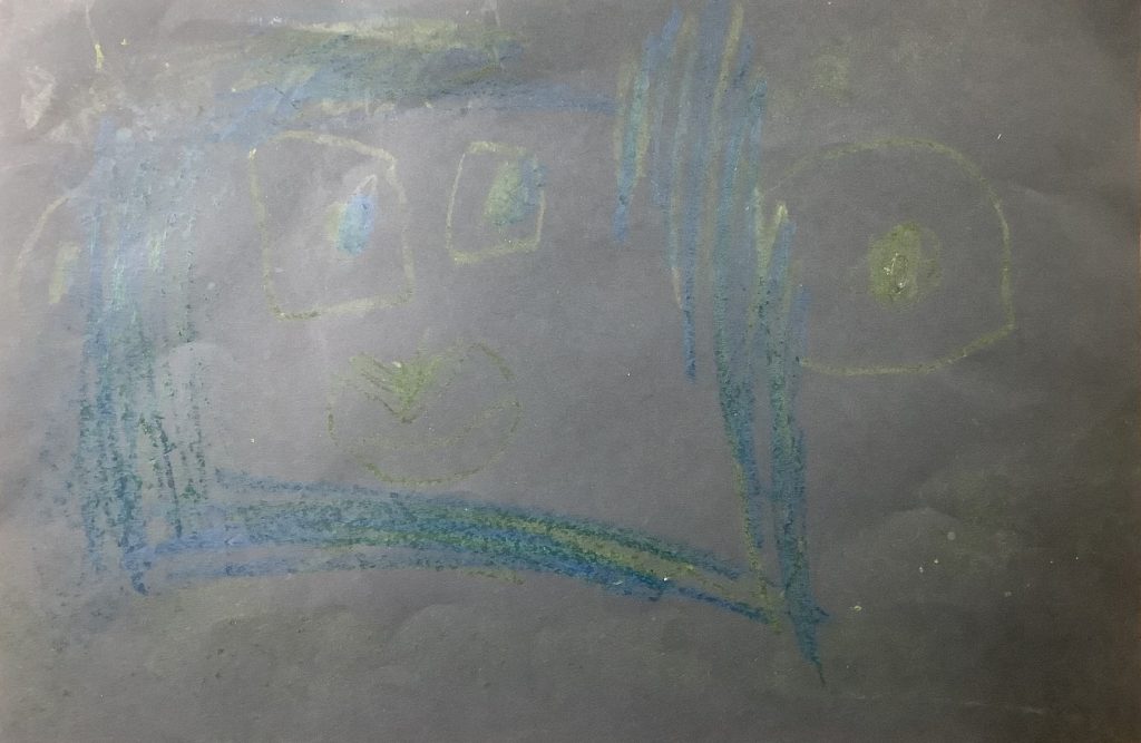 Ethan's artwork from Hoyland Springwood Primary School, showing the interior of a house.